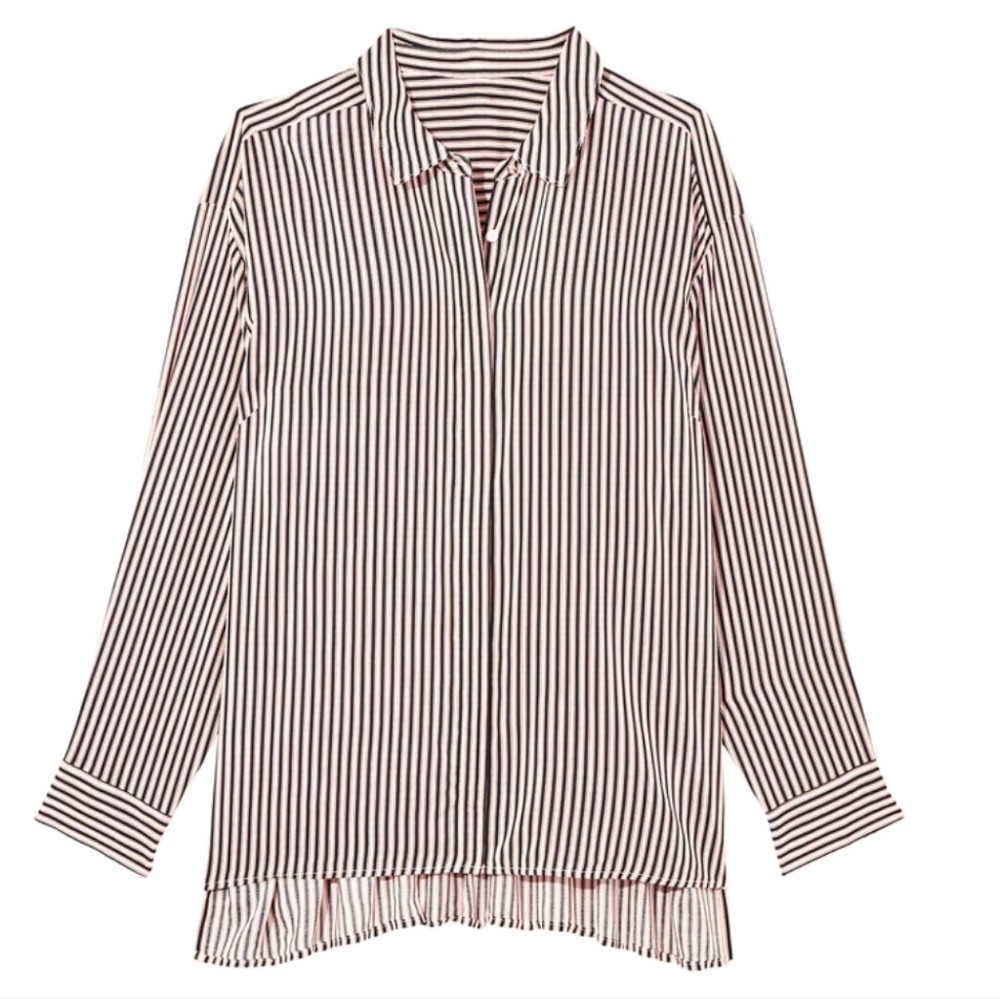 Striped button down